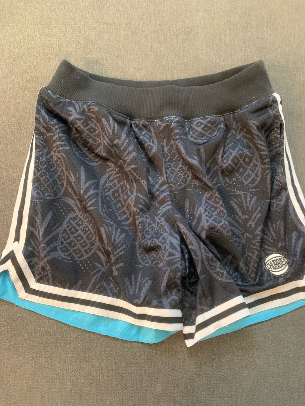 chubbies pineapple Basketball Shorts with Black Waistband